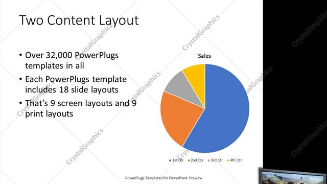 Two Content presentation slide layout
