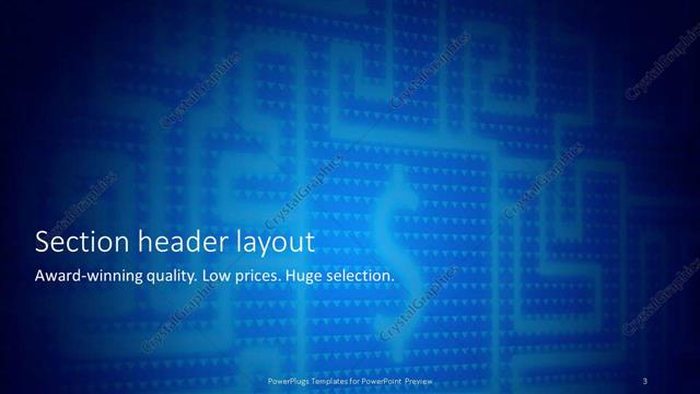 Section Header presentation slide layout