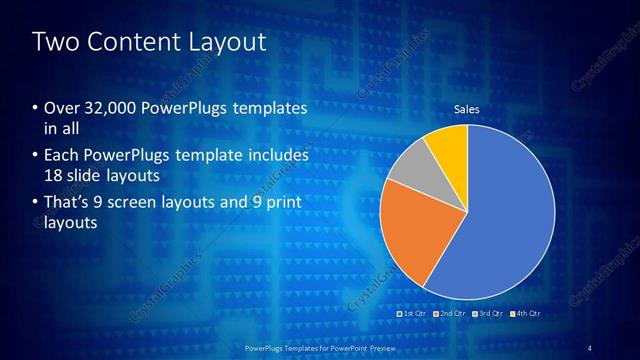 Two Content presentation slide layout