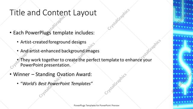 Title and Content presentation slide layout