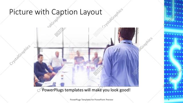 Picture with Caption presentation slide layout