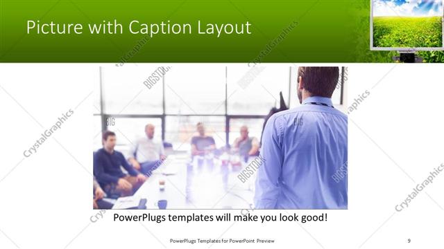 Picture with Caption presentation slide layout