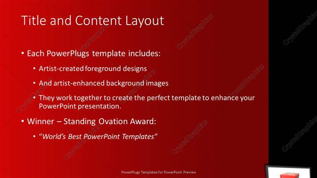 Title and Content presentation slide layout