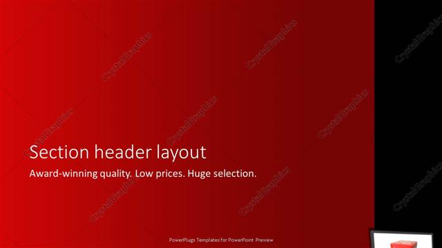 Section Header presentation slide layout