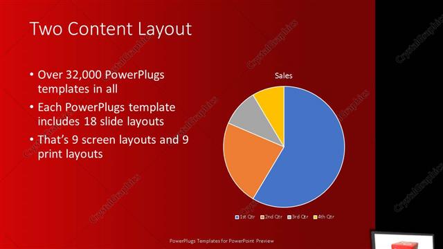 Two Content presentation slide layout