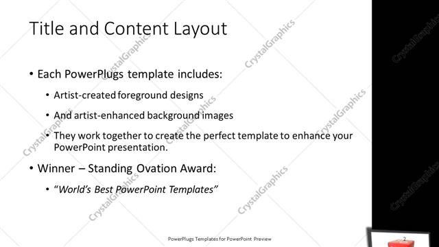 Title and Content presentation slide layout