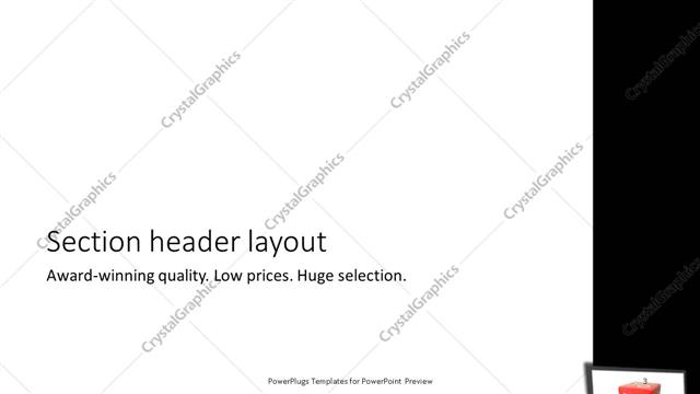 Section Header presentation slide layout