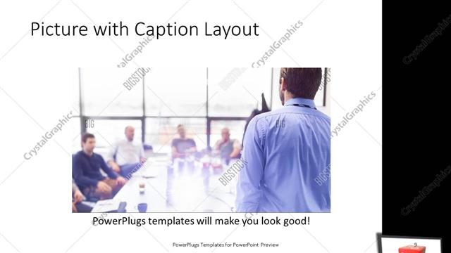 Picture with Caption presentation slide layout