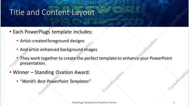 Title and Content presentation slide layout