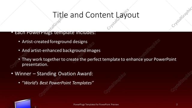 Title and Content presentation slide layout