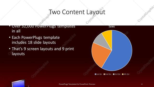 Two Content presentation slide layout