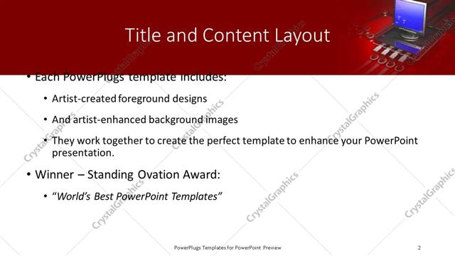 Title and Content presentation slide layout