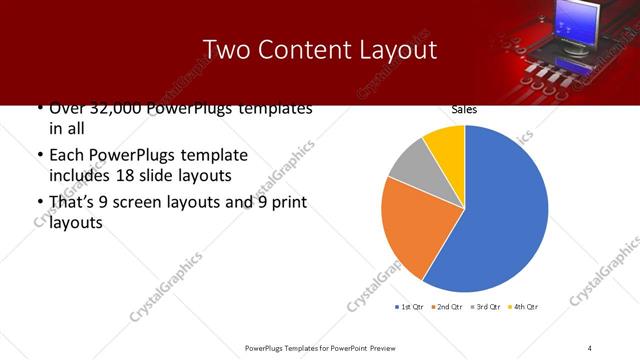 Two Content presentation slide layout