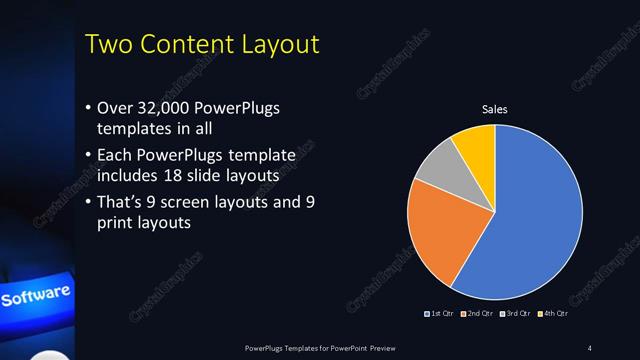Two Content presentation slide layout