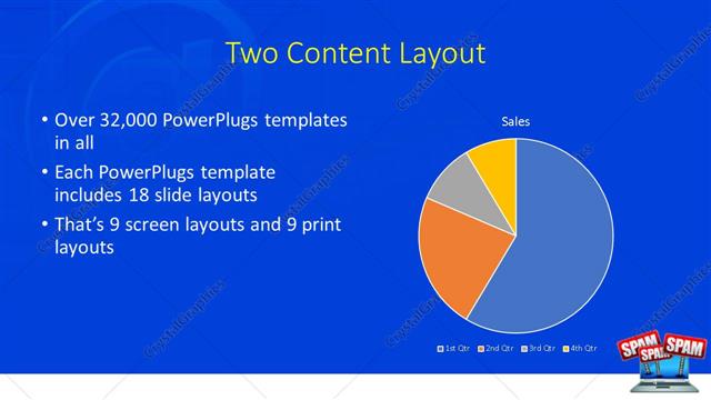 Two Content presentation slide layout