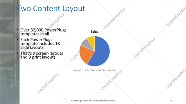 Two Content presentation slide layout