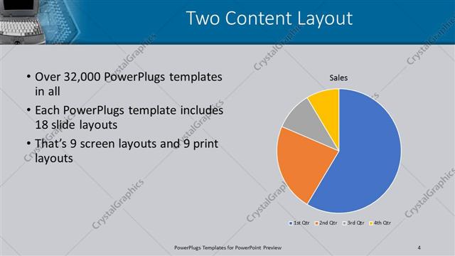 Two Content presentation slide layout