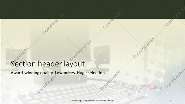 Section Header presentation slide layout