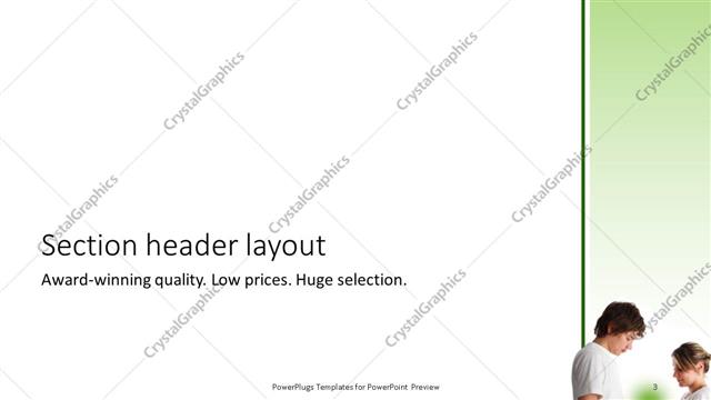 Section Header presentation slide layout