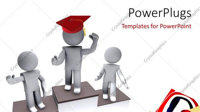  Presentation with medal - Concept of competition and winners , with medal and degree