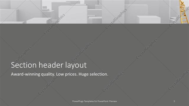 Section Header presentation slide layout