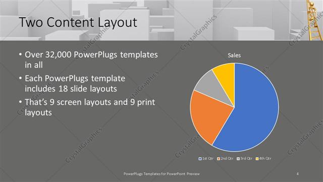Two Content presentation slide layout
