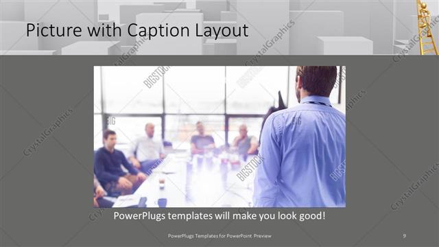 Picture with Caption presentation slide layout