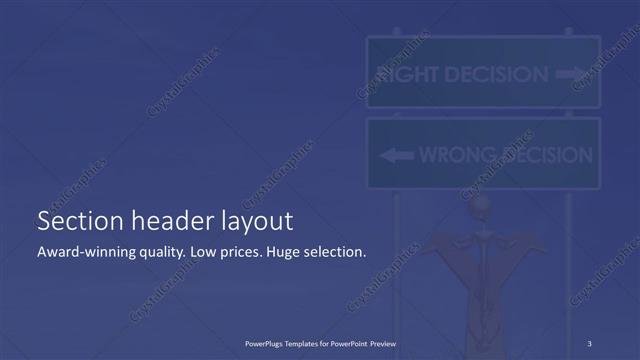 Section Header presentation slide layout