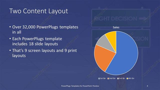 Two Content presentation slide layout