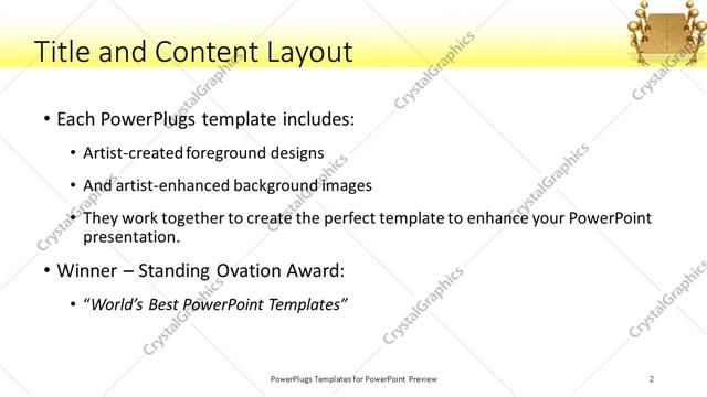 Title and Content presentation slide layout