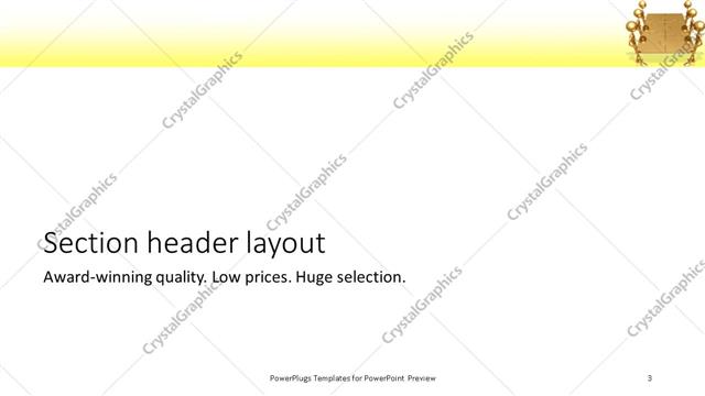 Section Header presentation slide layout