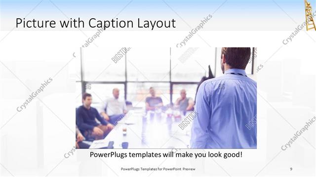 Picture with Caption presentation slide layout