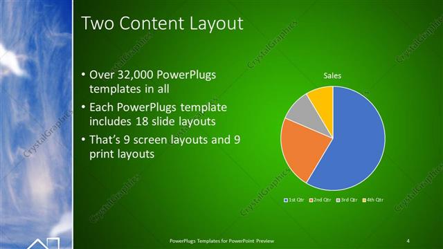 Two Content presentation slide layout