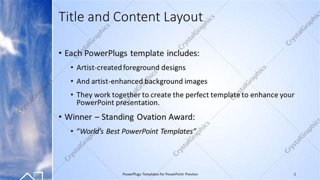 Title and Content presentation slide layout