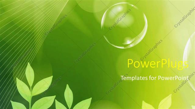  Presentation with bubble - The concept of greenery and bubbles