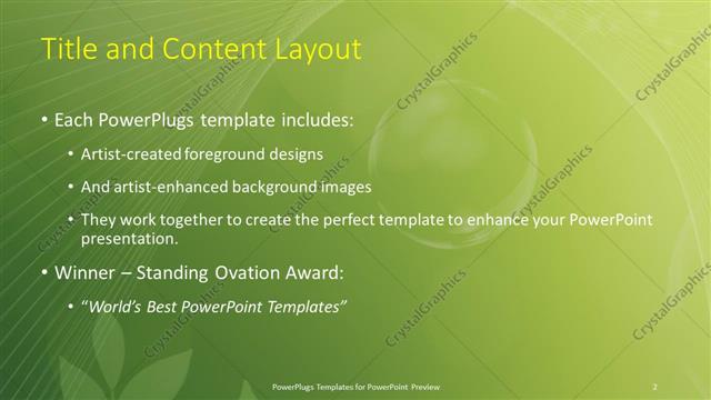 Title and Content presentation slide layout