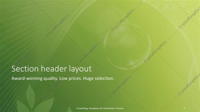 Section Header presentation slide layout