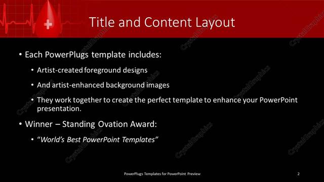 Title and Content presentation slide layout