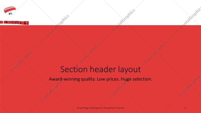 Section Header presentation slide layout