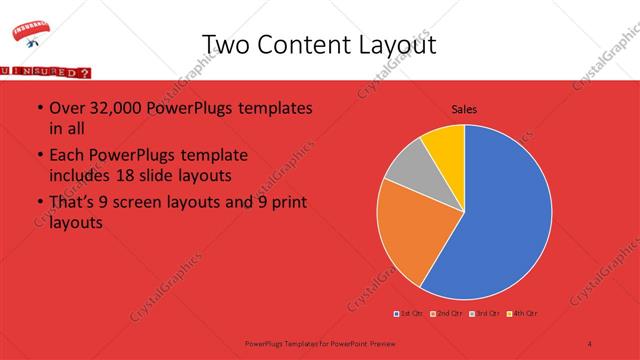 Two Content presentation slide layout