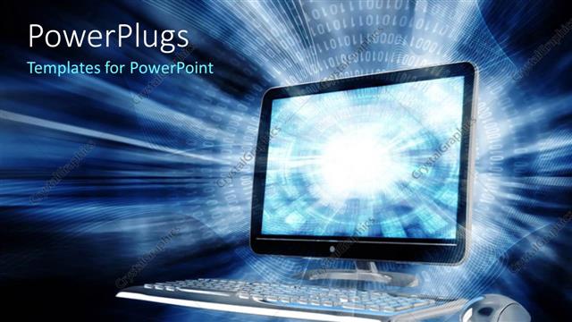  Presentation with laptop - Concept of an internet portal opening connection using a laptop with digits