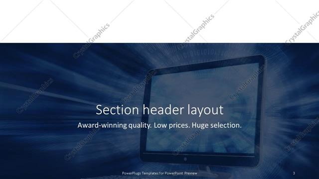 Section Header presentation slide layout