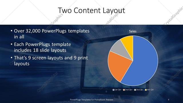 Two Content presentation slide layout