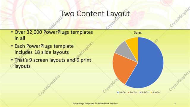 Two Content presentation slide layout