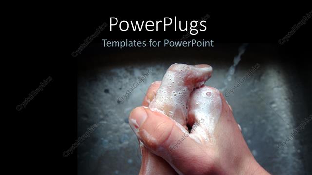  Presentation with hygiene - Concept of personal hygiene depicting hand wash