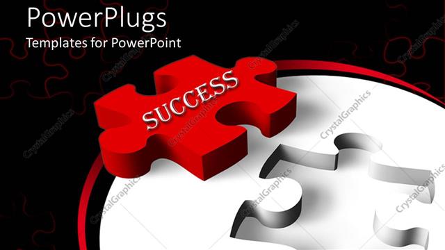  Presentation with jigsaw - The concept of success shown with the help of a jigsaw puzzle