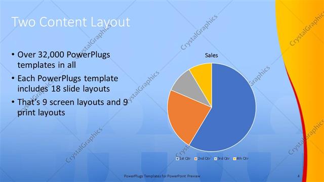 Two Content presentation slide layout