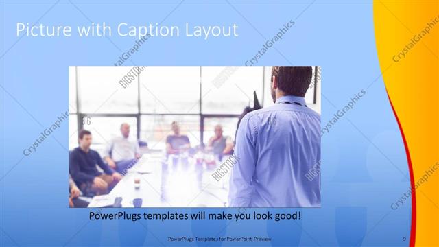 Picture with Caption presentation slide layout