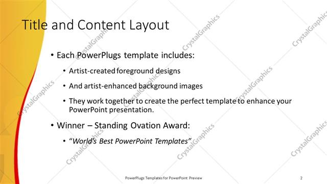 Title and Content presentation slide layout
