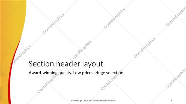 Section Header presentation slide layout